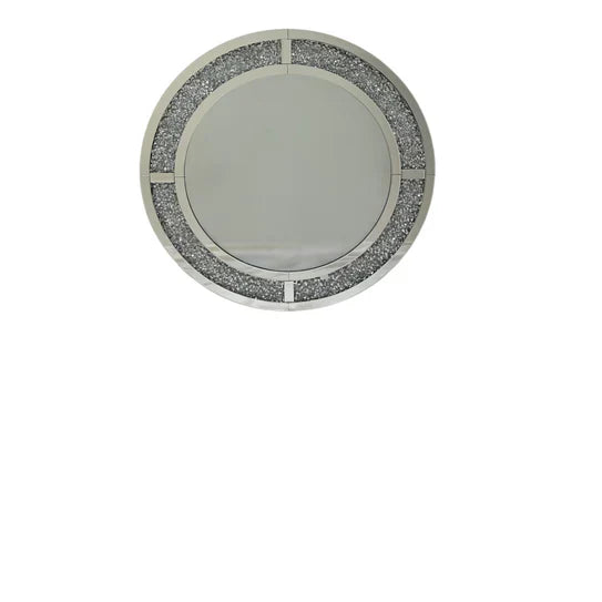 Crystal Orbit: Round Glam Wall Mirror
