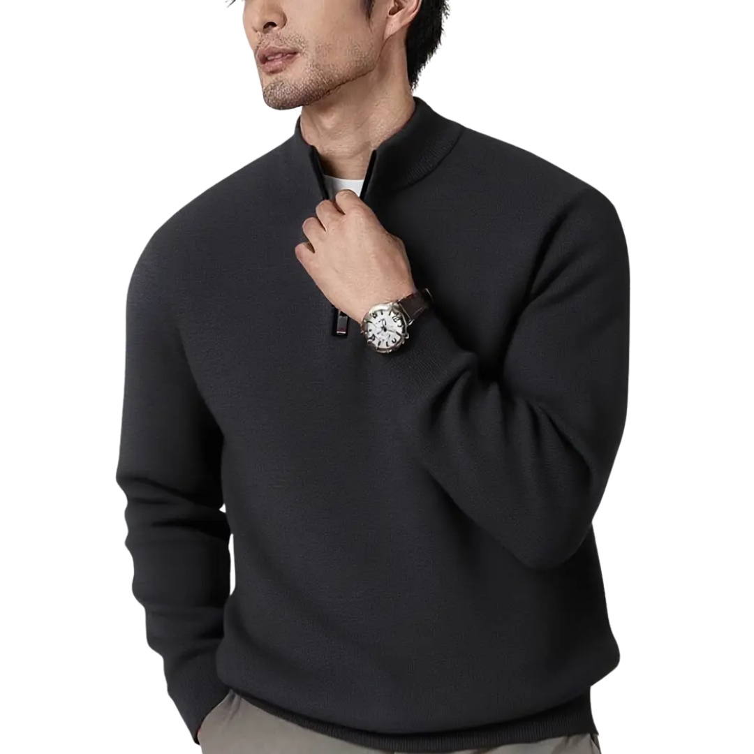 T&H Men's Zip-Up Sweater
