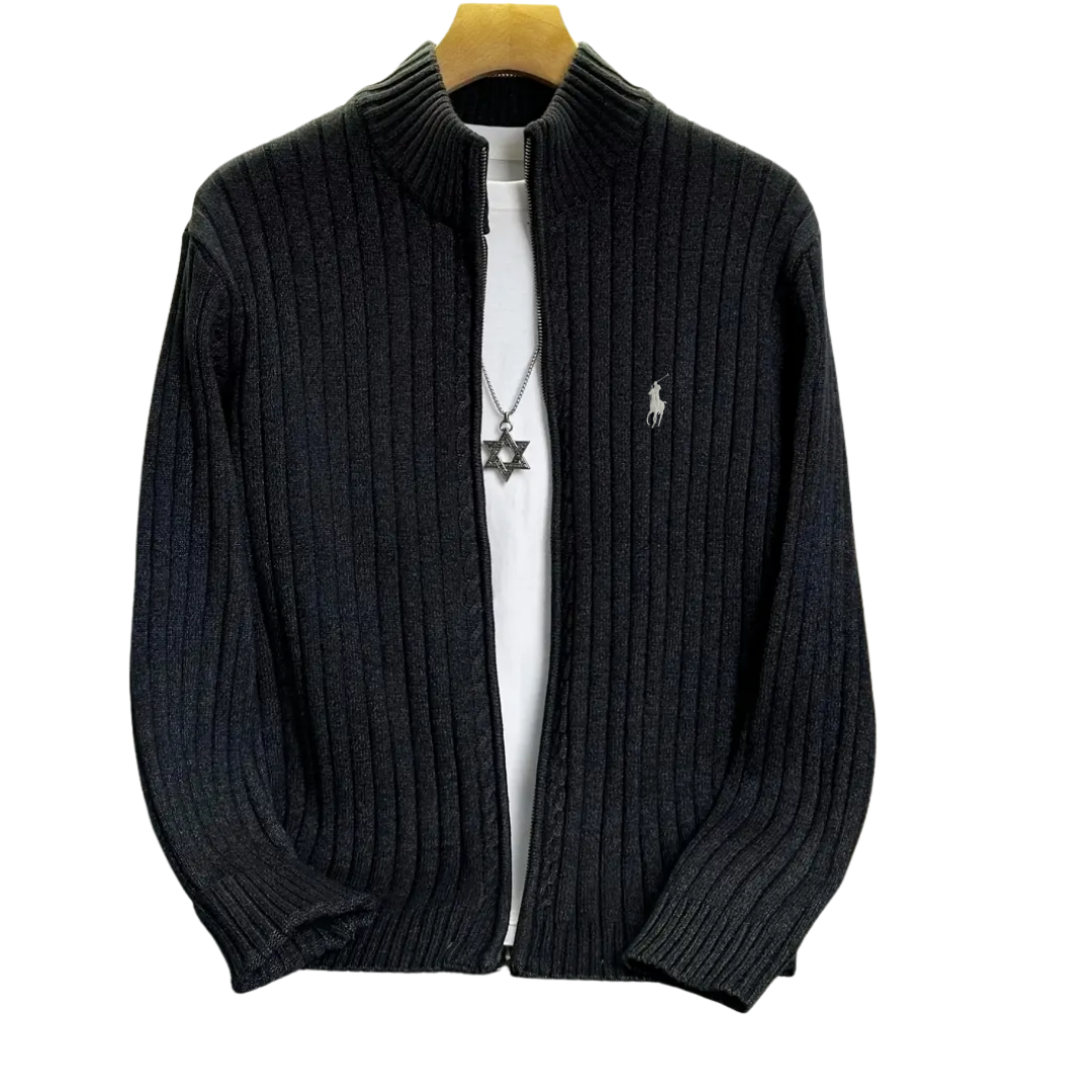 R&L Men's Zip Cardigan