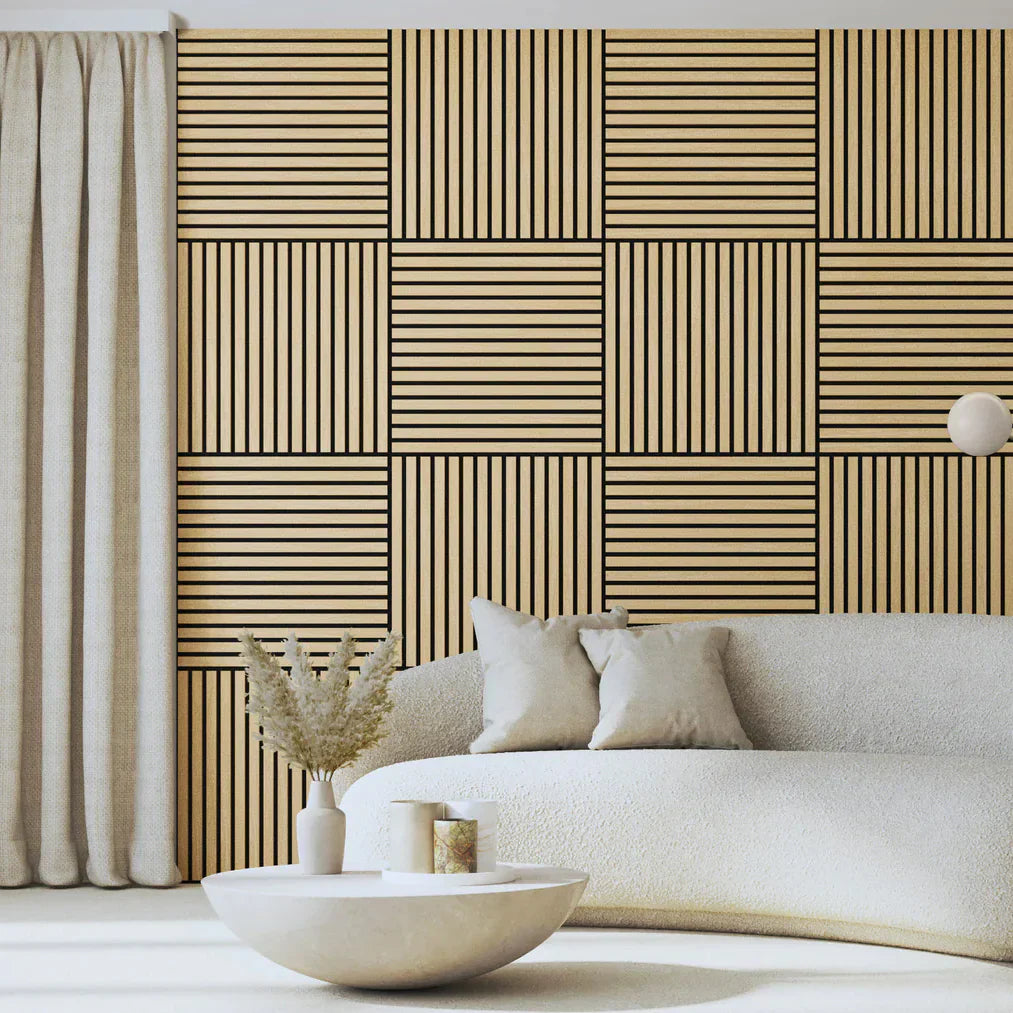 60cm x 60cm Square Wood Acoustic Wall Panel Multiple Colours