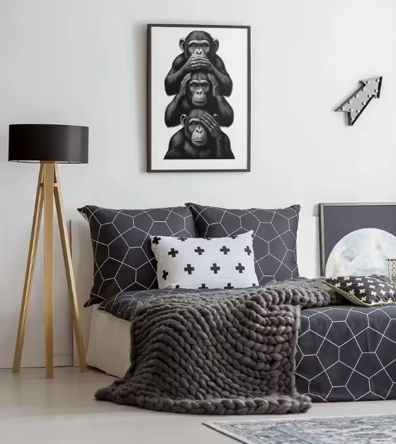 Premium Wall Art - 3 Wise Monkeys (Multiple Sizes Available)