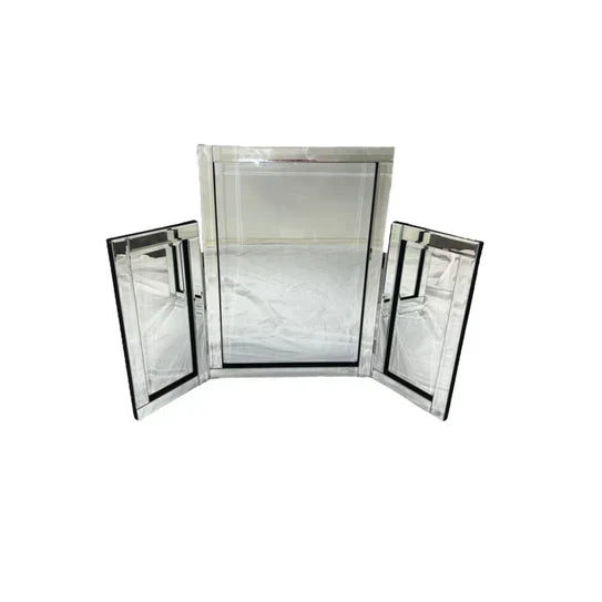 Trinity Luxe: 3-Panel Folding Mirrored Vanity Mirror