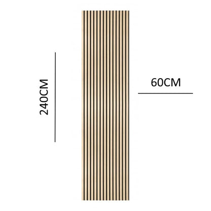 Premium Acoustic Slatted Wall Panel (Multiple Colours)