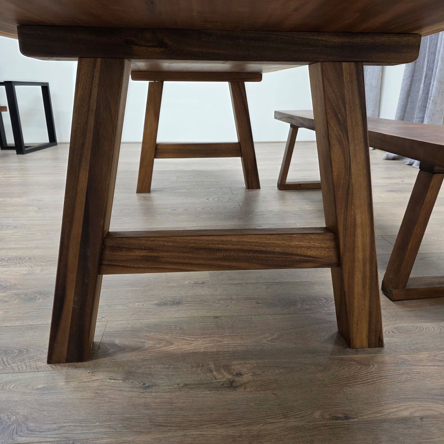 300cm x 88cm Live Edge East Indian Walnut Dinning Table