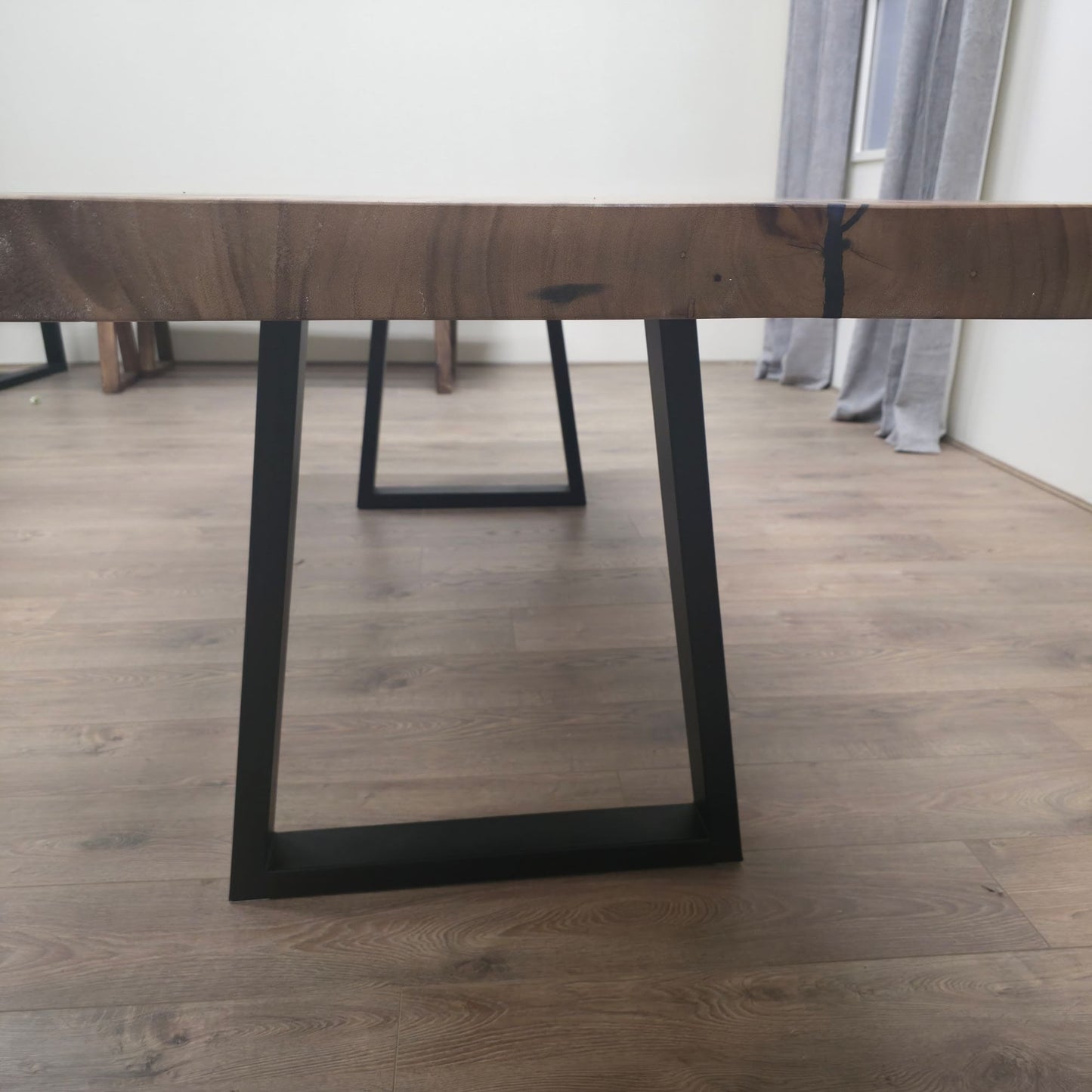 239cm x 91cm Live Edge East Indian Walnut Dinning Table